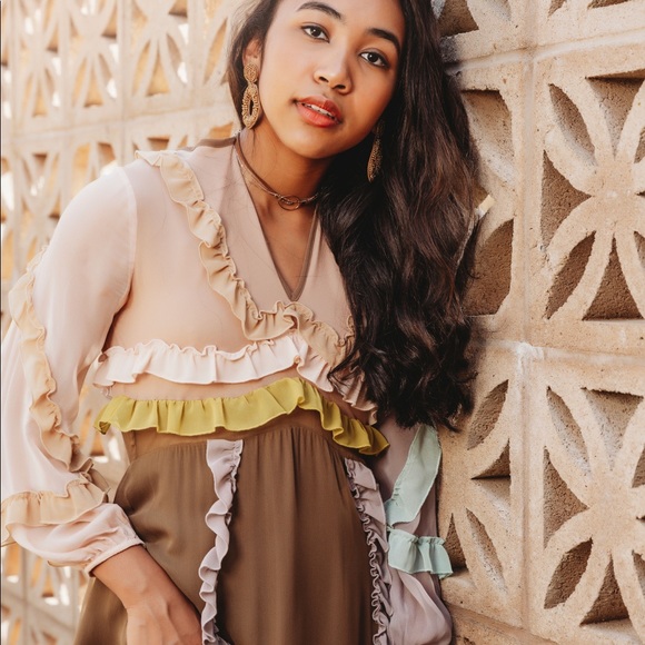 CYNTHIA ROWLEY RUFFLE DRESS (Edie) - Picture 8 of 9